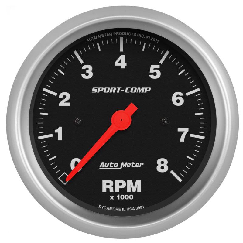 Autometer Sport-Comp 3-3/8 inch 8000 RPM Electronic In Dash Tach - Attacking the Clock Racing