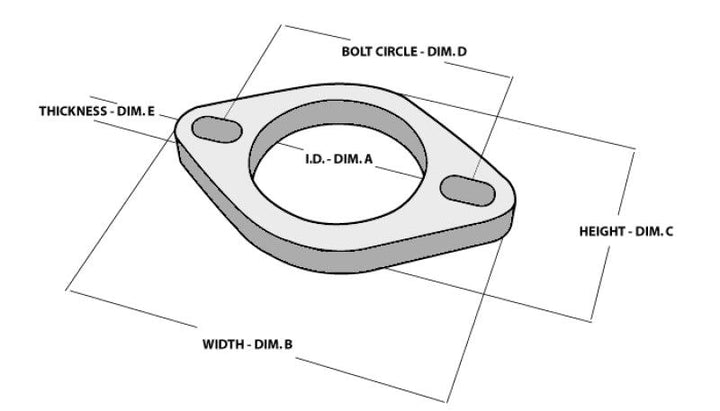 Vibrant 2-Bolt T304 SS Exhaust Flange (3in I.D.) - Attacking the Clock Racing