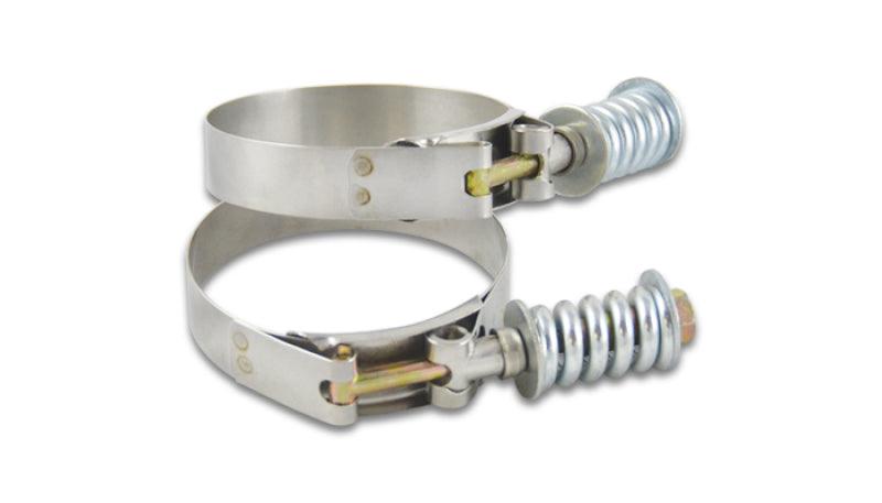 Vibrant SS T-Bolt Clamps Pack of 2 Size Range: 3.22in to 3.52in OD For use w/ 3in ID Coupling - Attacking the Clock Racing