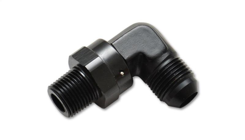 Vibrant -3AN to 1/8in NPT Swivel 90 Degree Adapter Fitting - Attacking the Clock Racing