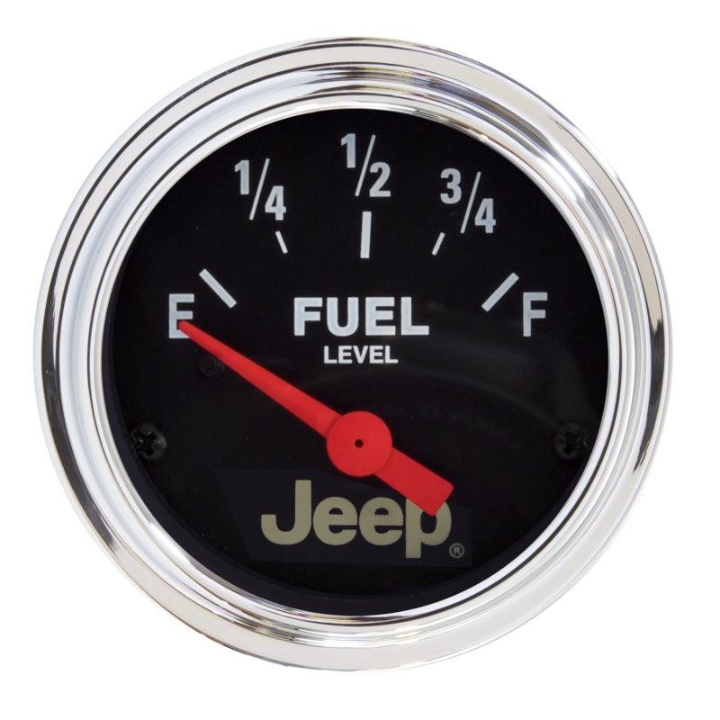 Autometer Jeep 52mm 73 OHMS Empty/8-12 OHMS Full Short Sweep Electronic Fuel Level Gauge - Attacking the Clock Racing