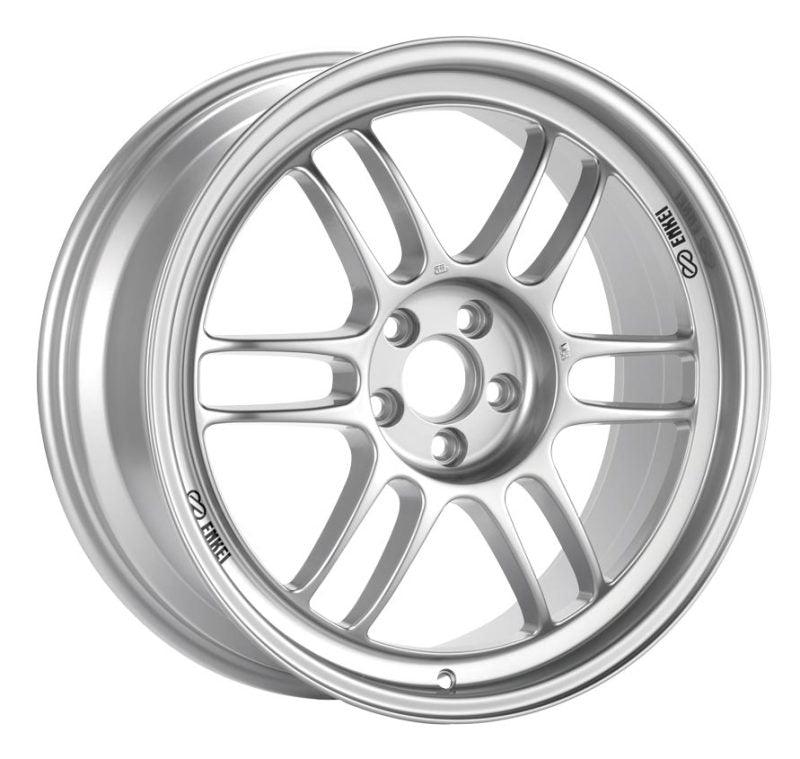 Enkei RPF1 16x7 4x100 35mm Offset 73mm Bore Silver Wheel 02-06 Mini / Honda 4-Lug - Attacking the Clock Racing