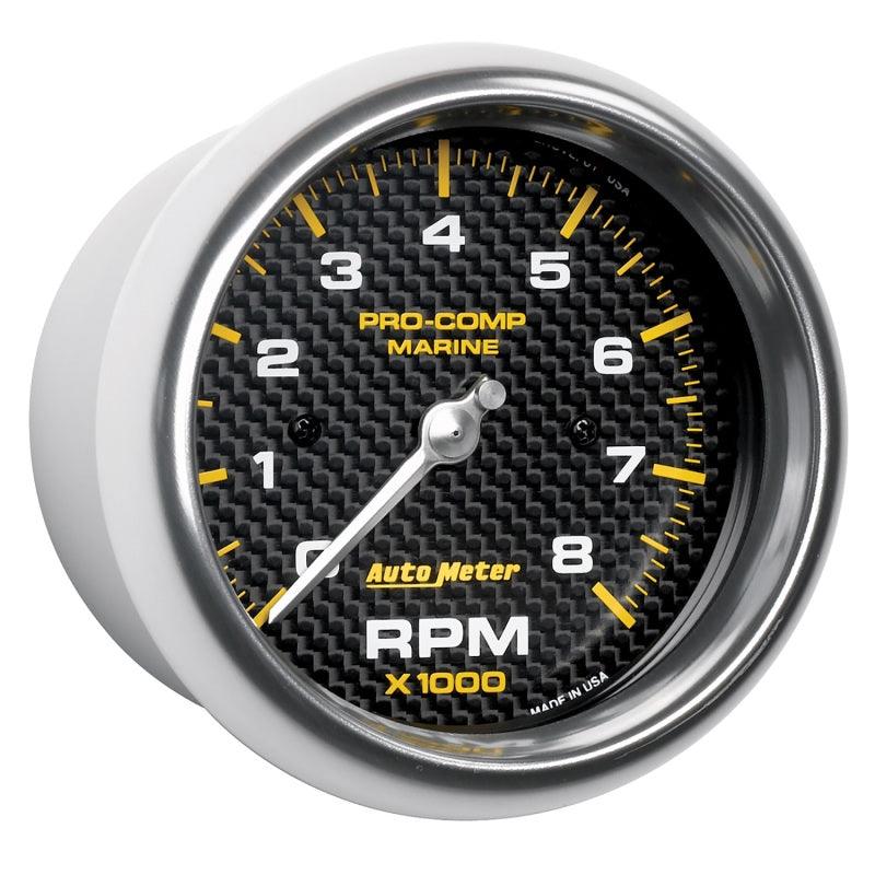 Autometer Marine Carbon Fiber 3-3/8in 8k RPM Tachometer - Attacking the Clock Racing