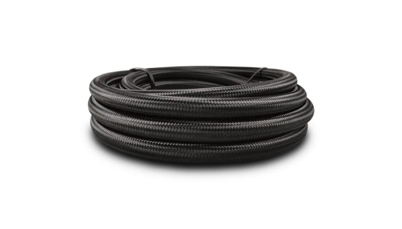 Vibrant -4 AN Black Nylon Braided Flex Hose (2 foot roll) - Attacking the Clock Racing