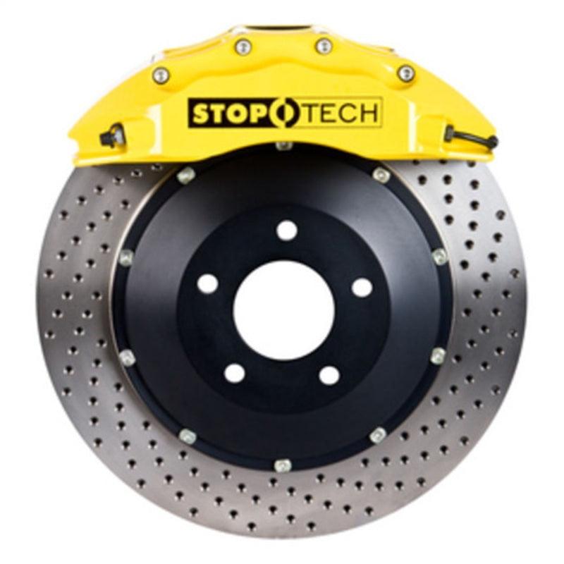 StopTech BBK 07-09 BMW 335i/335d Front 355x32 Drilled 2pc Rotors ST-60 Yellow Calipers - Attacking the Clock Racing