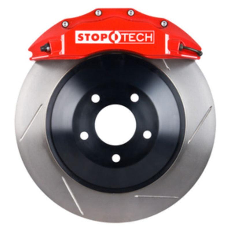 StopTech 09-15 Dodge Challenger Front BBK w/ Red ST-60 Calipers Slotted Rotors - Attacking the Clock Racing