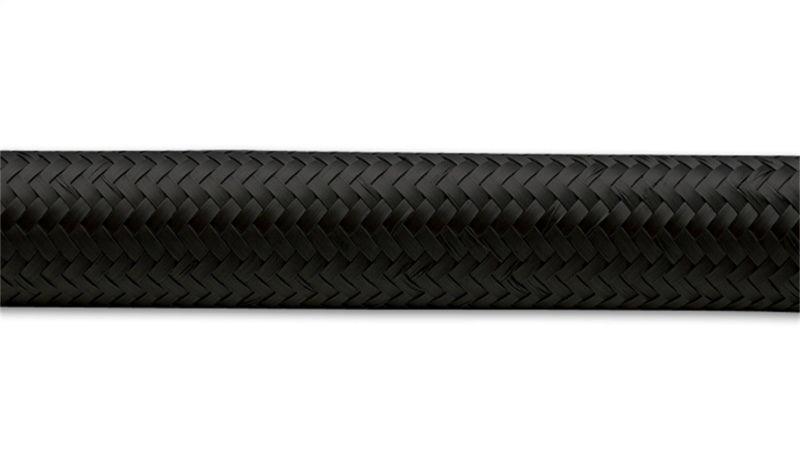 Vibrant -4 AN Black Nylon Braided Flex Hose (2 foot roll) - Attacking the Clock Racing