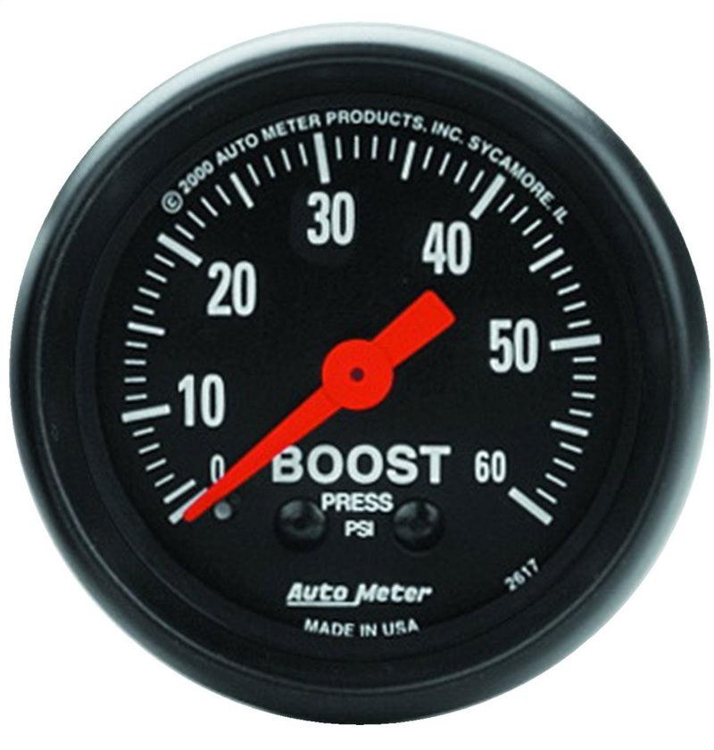 Autometer Z Series 52mm 0-60 PSI Mechanical Boost Gauge - Attacking the Clock Racing