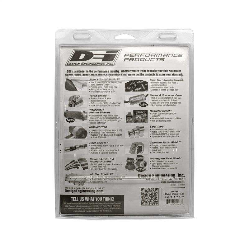 DEI Dyno Strap Heat Guard 5in w x 3ft - Aluminized - Attacking the Clock Racing