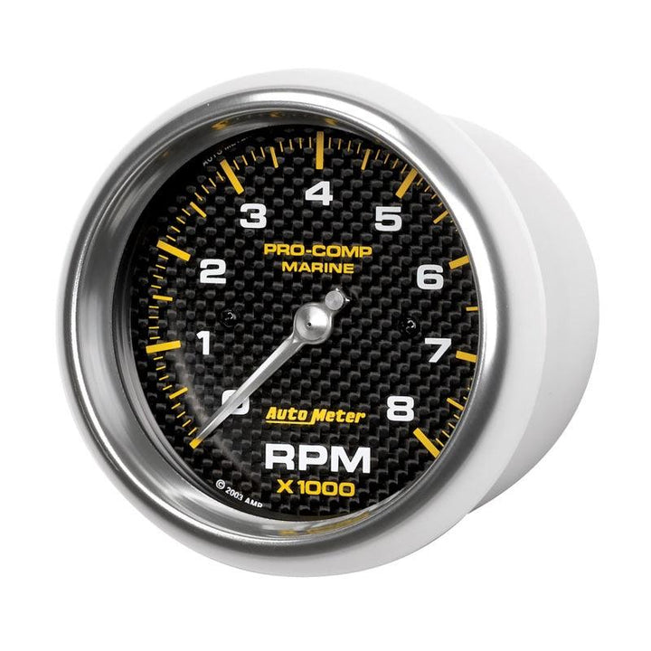 Autometer Marine Carbon Fiber 3-3/8in 8k RPM Tachometer - Attacking the Clock Racing