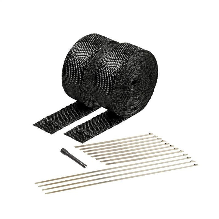 DEI Exhaust Wrap Kit - Black Titanium Wrap Locking Ties & Locking Tie Tool - Attacking the Clock Racing