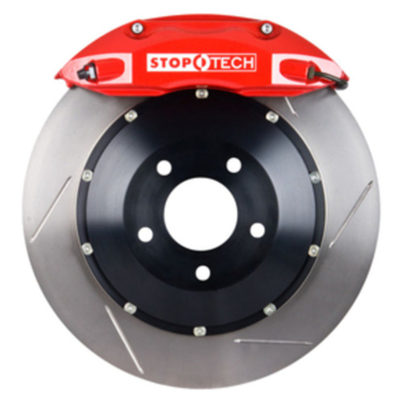 StopTech 03-06 Evo Rear BBK w/ Red ST-40 Calipers Slotted 328x28mm Rotors Pads