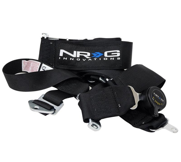 NRG SFI 16.1 5PT 3in. Seat Belt Harness / Cam Lock - Black - Attacking the Clock Racing