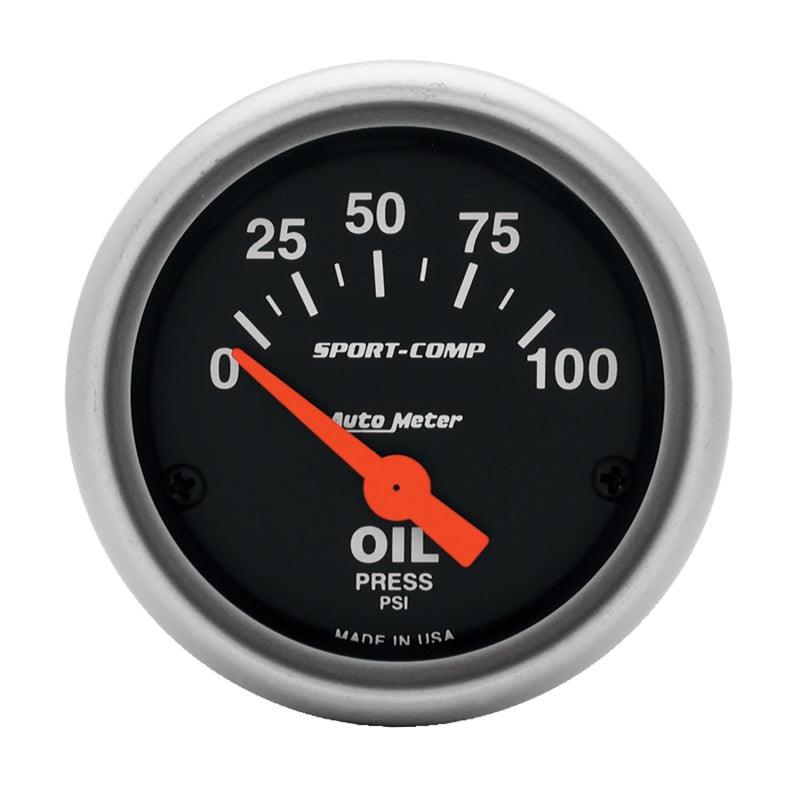 Autometer Sport-Comp 52mm 0-100 PSI Electronic Oil Pressure Gauge - Attacking the Clock Racing