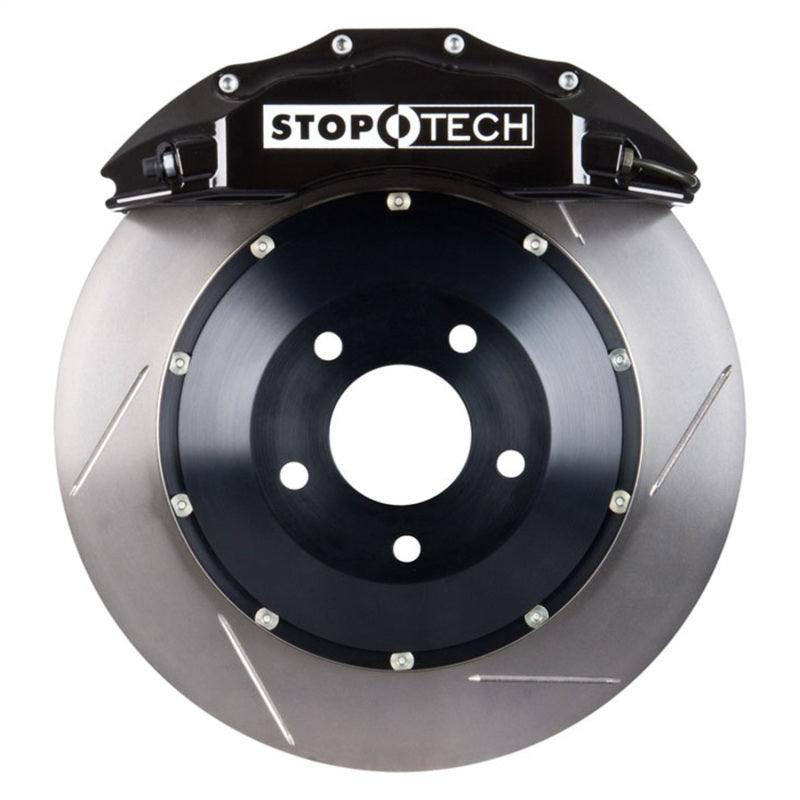 StopTech 08-10 Audi S5 Front BBK w/ Black ST-60 Calipers Slotted 380x32mm Rotors Pads Lines - Attacking the Clock Racing