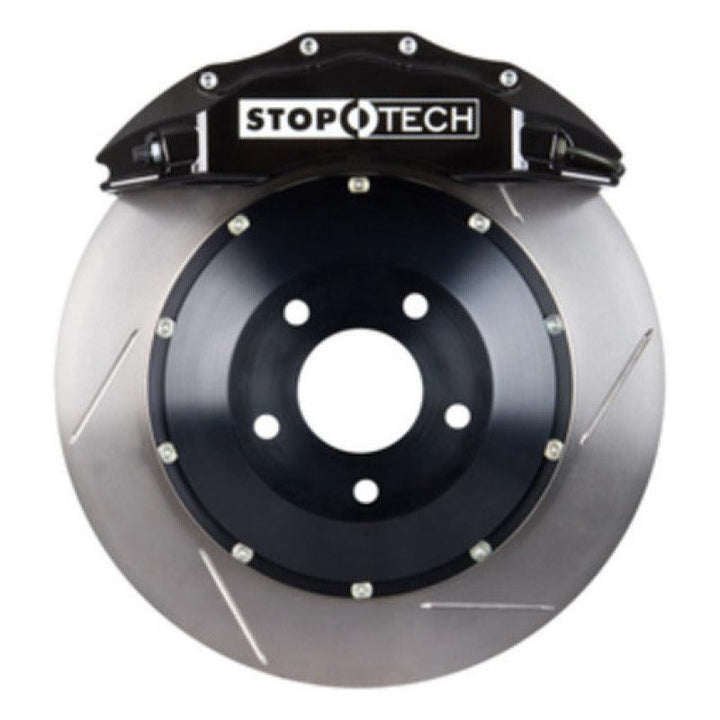 StopTech 08-10 Audi S5 Front BBK w/ Black ST-60 Calipers Slotted 380x32mm Rotors Pads Lines - Attacking the Clock Racing