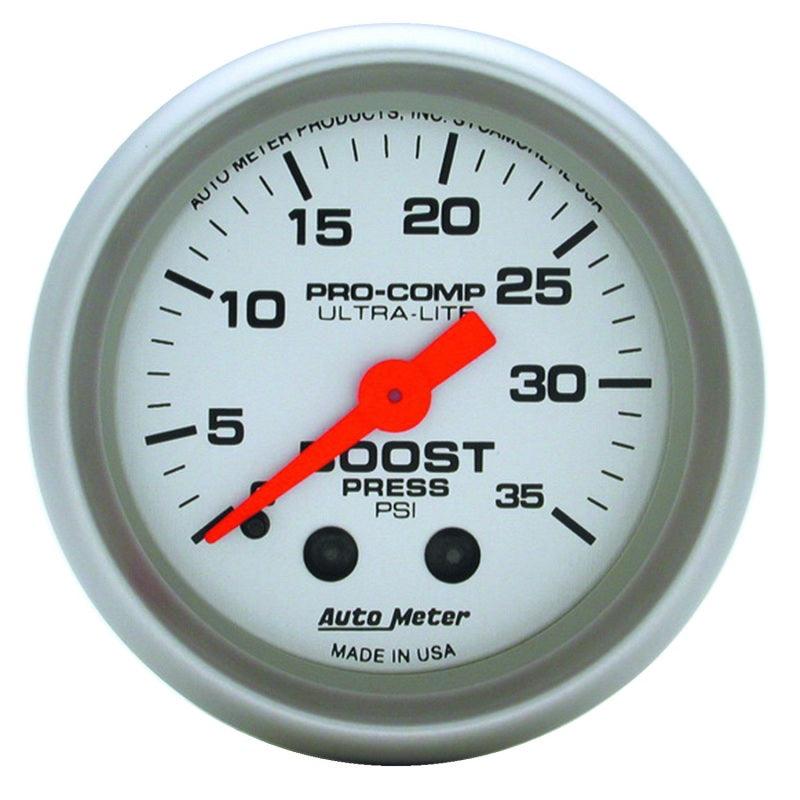 Autometer Ultra-Lite 52mm 35 PSI Mechanical Boost Gauge - Attacking the Clock Racing