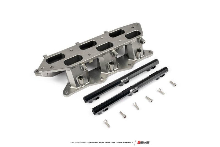 AMS Performance Infiniti Q50/Q60 Port Injection Lower Manifold - Gunmetal - Attacking the Clock Racing