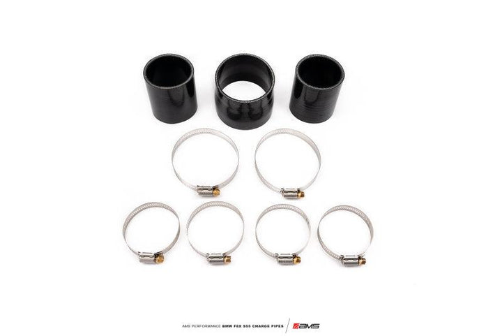 AMS Performance 15-18 BMW M3 / 15-20 BMW M4 w/ S55 3.0L Turbo Engine Charge Pipes - Attacking the Clock Racing