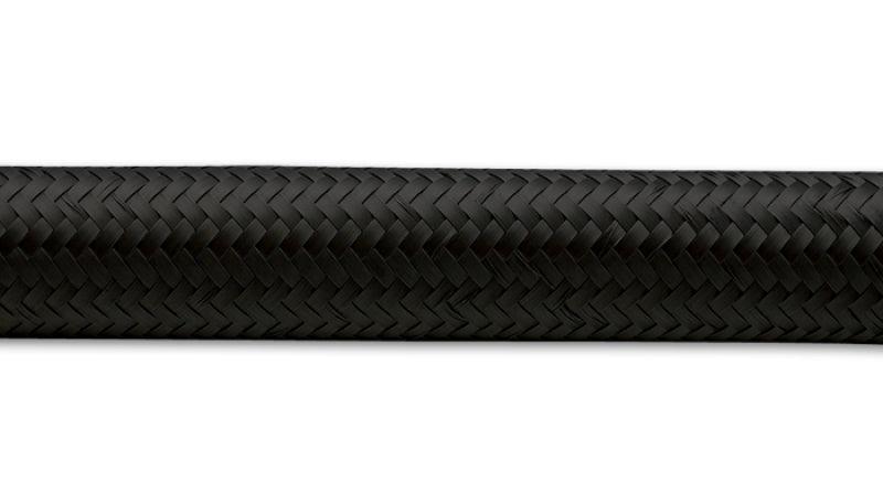 Vibrant -4 AN Black Nylon Braided Flex Hose (2 foot roll) - Attacking the Clock Racing