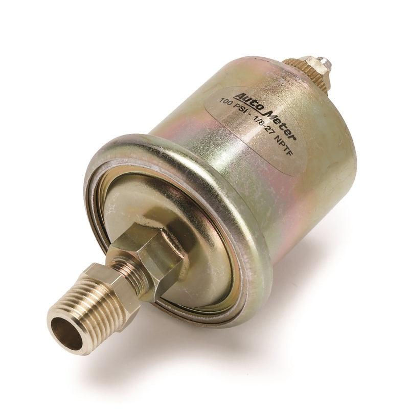 Autometer Accessories 0-100PSI 1/8in. NPT Male Oil Pressure Sensor (For Short Sweep Elec.) - Attacking the Clock Racing