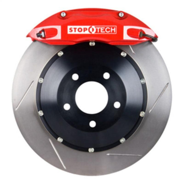 StopTech BBK 07-09 BMW 335i/335d Rear 345x28 Slotted 2pc Rotors ST-40 Red Calipers - Attacking the Clock Racing