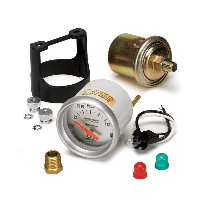 Autometer Ultra-Lite 52mm 0-100 PSI Electronic Oil Pressure Gauge - Attacking the Clock Racing