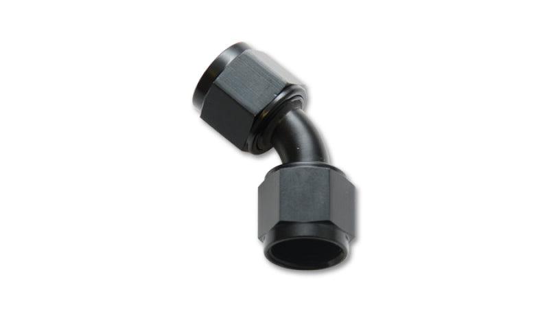 Vibrant -10AN X -10AN Female Flare Swivel 45 Deg Fitting ( AN To AN ) -Anodized Black Only - Attacking the Clock Racing