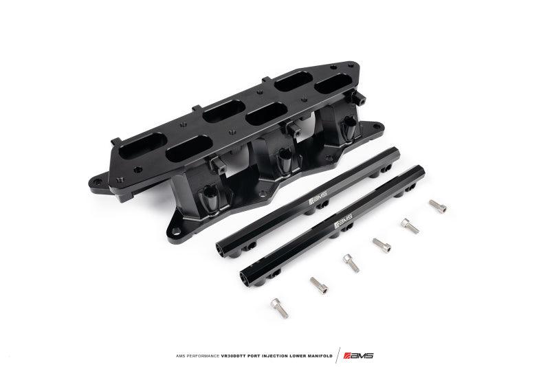 AMS Performance Infiniti Q50/Q60 Port Injection Lower Manifold - Black - Attacking the Clock Racing