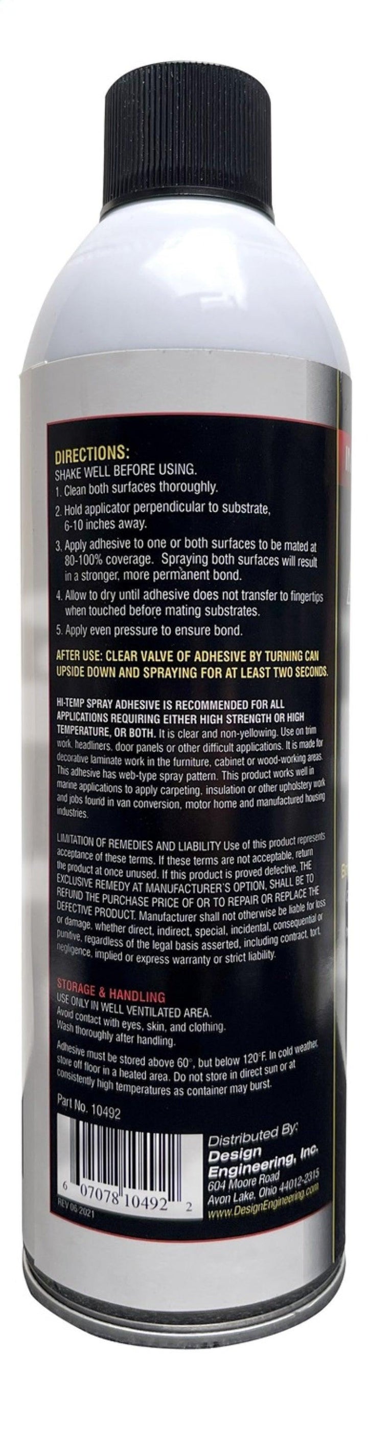 DEI Hi Temp Spray Adhesive 13.3 oz. Can - Attacking the Clock Racing