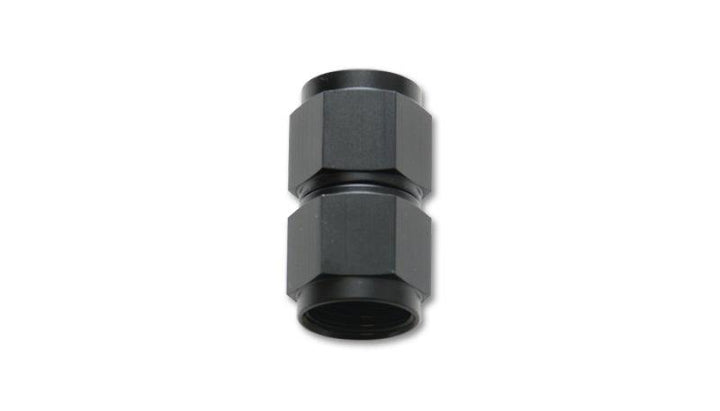 Vibrant Fitting Straight Coupler Union Adapter Female -10 AN to Female -12 AN Aluminum Black Anodize - Attacking the Clock Racing