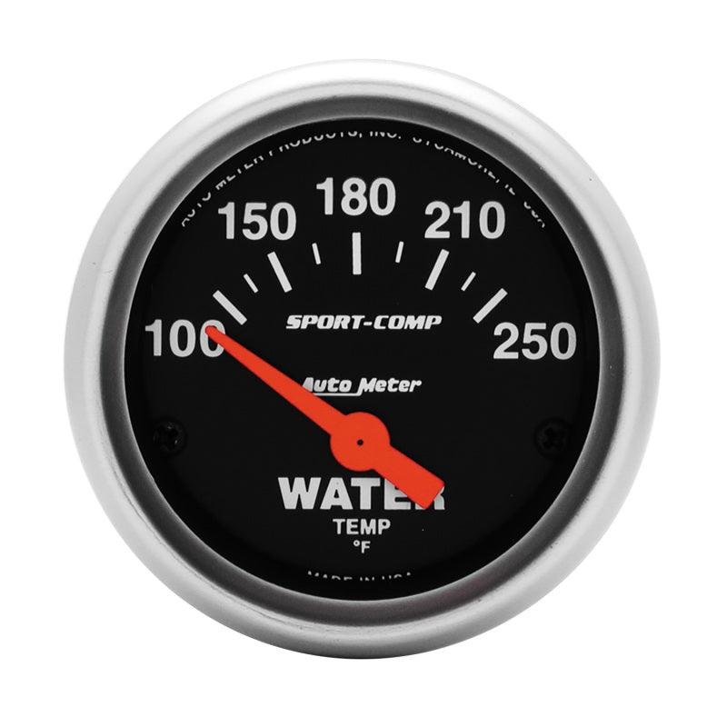 Autometer Sport-Comp 52mm 100-250 Deg F Electronic Water Temp Gauge - Attacking the Clock Racing