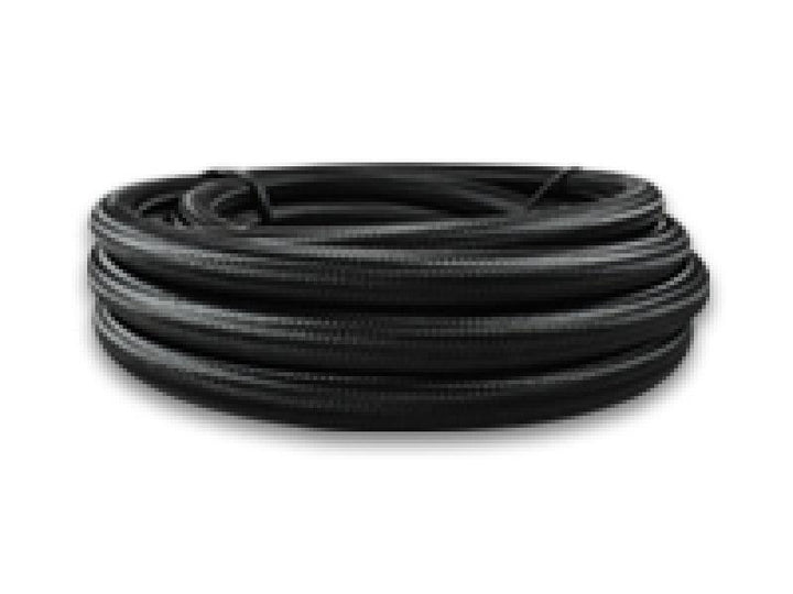 Vibrant -6 AN Black Nylon Braided Flex Hose (2 foot roll) - Attacking the Clock Racing