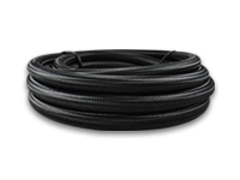 Vibrant -6 AN Black Nylon Braided Flex Hose .56in ID (150 foot roll) - Attacking the Clock Racing