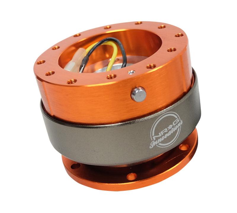 NRG Quick Release Gen 2.0 - Orange Body / Titanium Chrome Ring - Attacking the Clock Racing