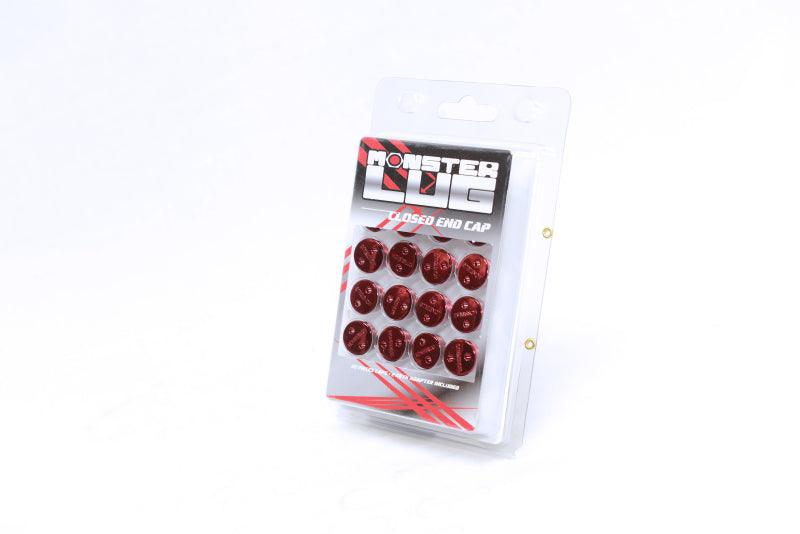 Wheel Mate Monster Lug Nut Caps - Red 14x1.50 - Attacking the Clock Racing