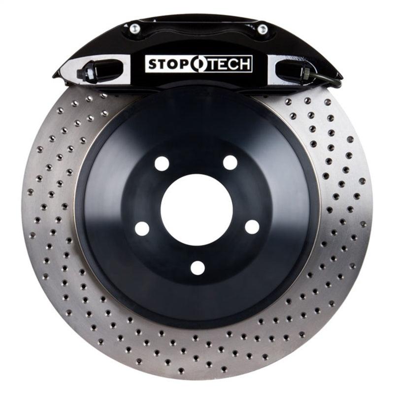 StopTech 05+ Mustang GT(197) Saleen Big Brake Kit BLK ST-40 355x32 1 Piece Slotted Rotors Only - Attacking the Clock Racing