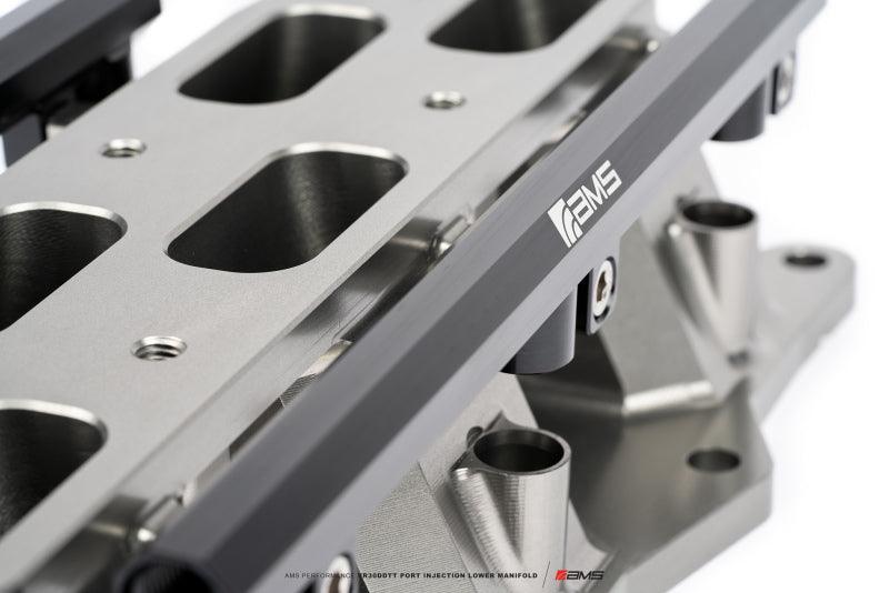 AMS Performance Infiniti Q50/Q60 Port Injection Lower Manifold - Black - Attacking the Clock Racing