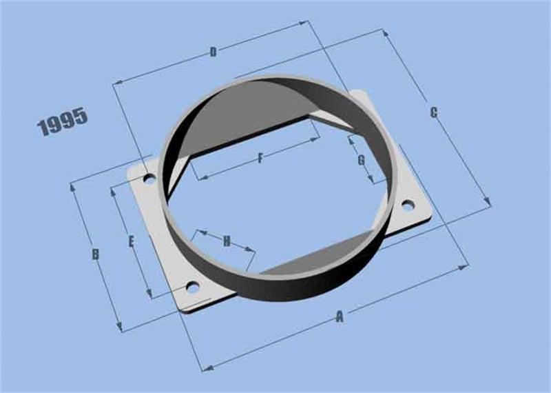 Vibrant MAF Sensor Adapter Plate for Mitsubishi applications use w/ 4.5in Inlet I.D. filters only - Attacking the Clock Racing