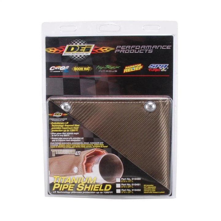 DEI Pipe Shield w/Stainless Steel Clamps - 6in x 24in - Titanium - Attacking the Clock Racing