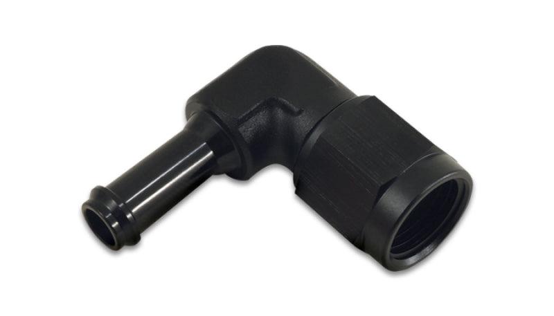 Vibrant -8AN to 3/8in Hose Barb 90 Degree Adapter - Anodized Black - Attacking the Clock Racing