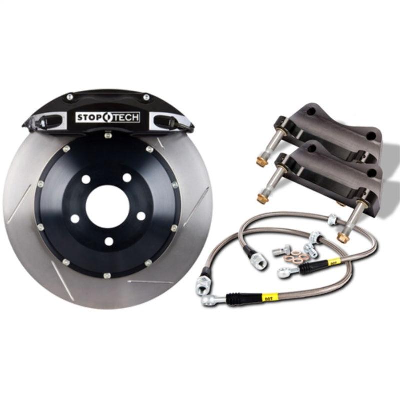 StopTech BBK 01-07 BMW M3 (E46) Rear 4 Piston 355x32 Black Calipers Slotted Two Piece Rotors - Attacking the Clock Racing