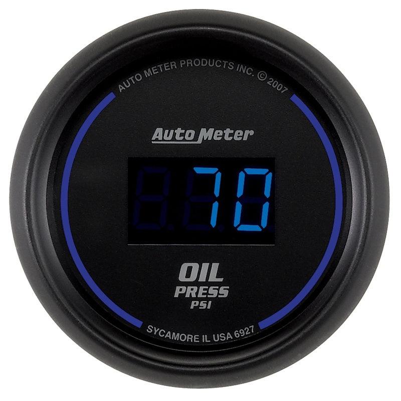 Autometer Cobalt Digital 52.4mm Black 0-100psi Oil Pressure Gauge - Attacking the Clock Racing