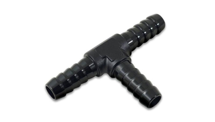 Vibrant 5/32in Barbed Tee Adapter - Black Anodized - Attacking the Clock Racing