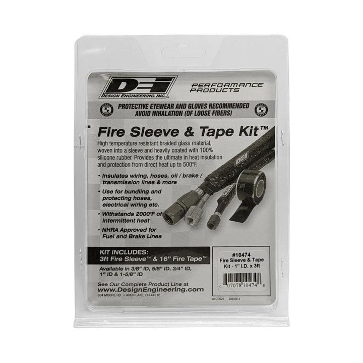 DEI Fire Sleeve and Tape Kit 1in I.D. x 3ft - Attacking the Clock Racing