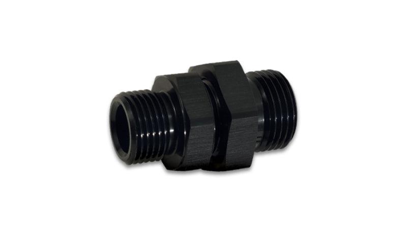 Vibrant -8AN ORB Male to Male Union Adapter - Anodized Black - Attacking the Clock Racing