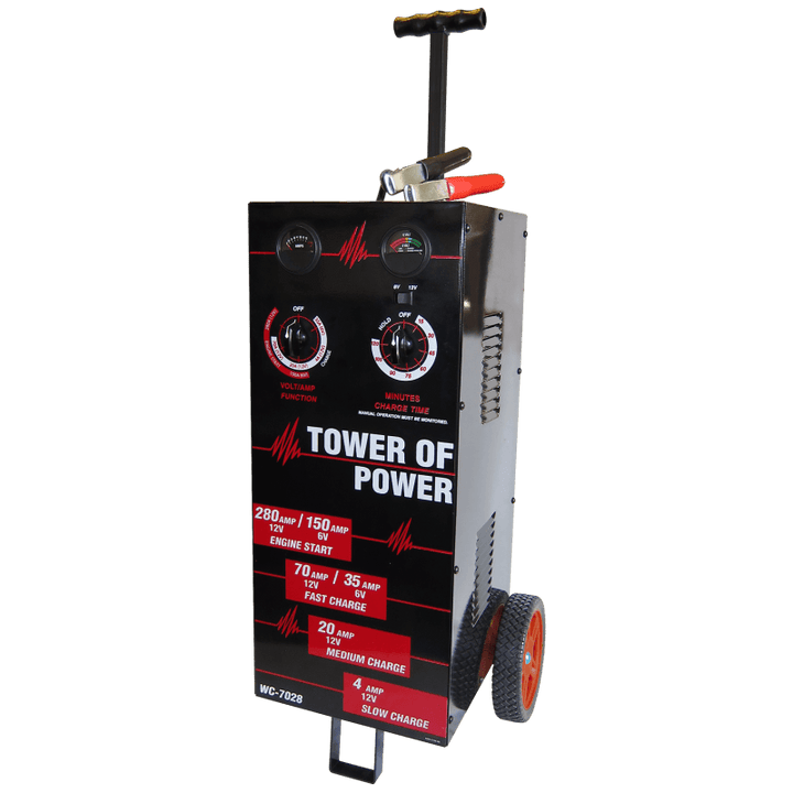 Autometer Wheel Charger Tower of Power Man 70/30/4/280 AMP - Attacking the Clock Racing