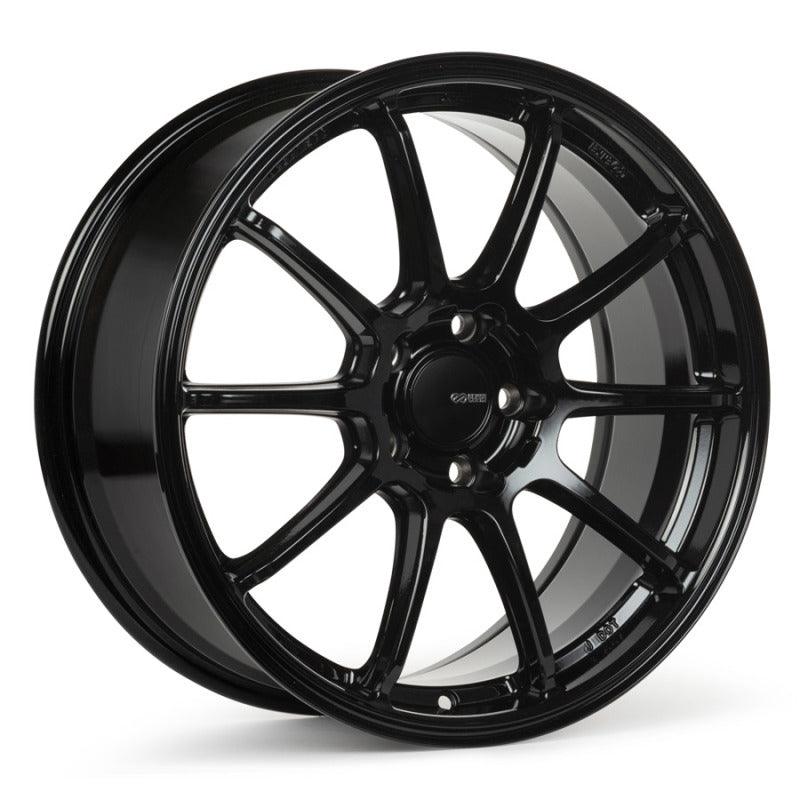 Enkei TRIUMPH 17x9 5x114.3 40mm Offset 72.6mm Bore Gloss Black Wheel - Attacking the Clock Racing