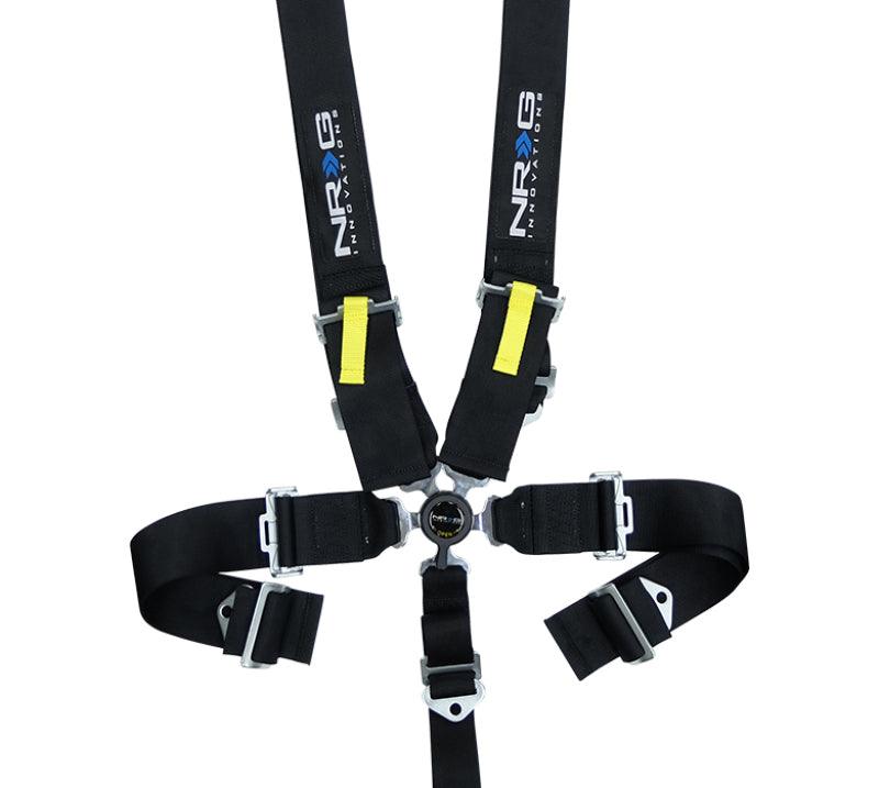 NRG SFI 16.1 5PT 3in. Seat Belt Harness / Cam Lock - Black - Attacking the Clock Racing