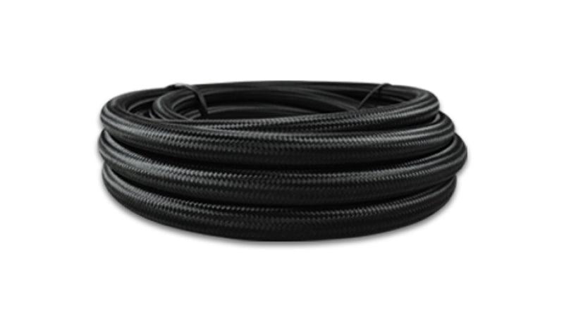 Vibrant -4 AN Black Nylon Braided Flex Hose (2 foot roll) - Attacking the Clock Racing